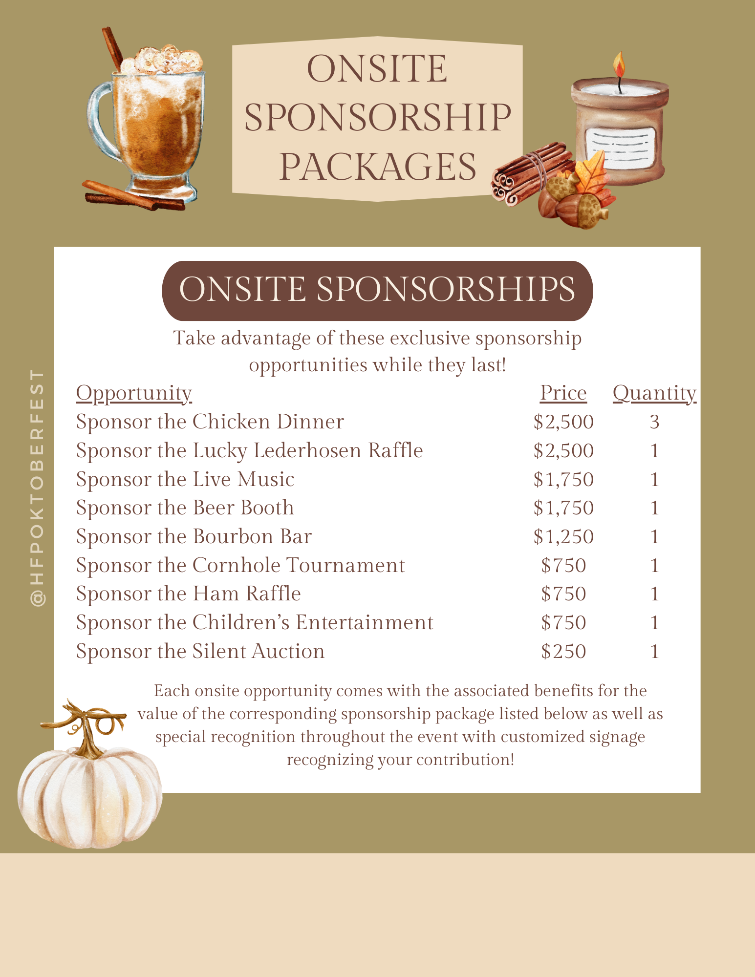ONSITE SPONSORSHIPS